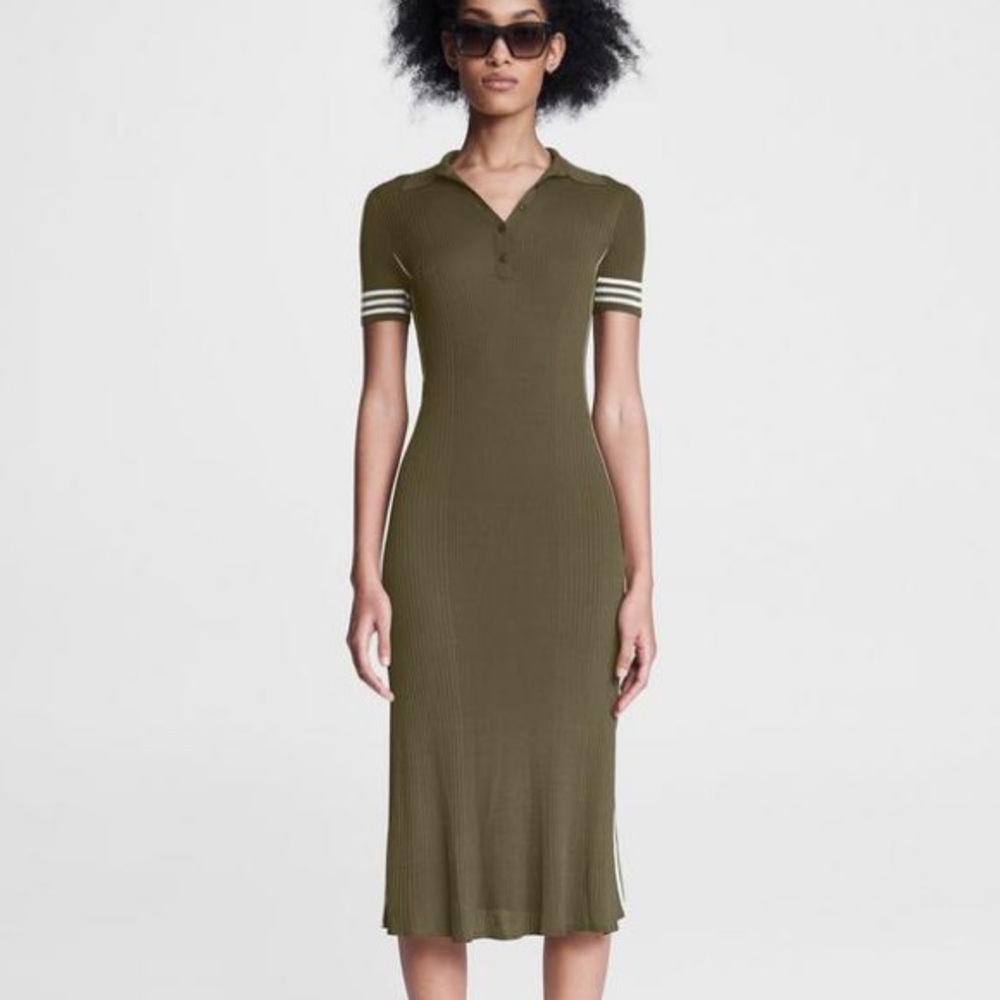 Rag & Bone Peyton Polo Dress in Olive